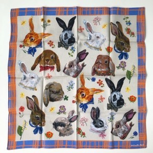 Nathalie Lete ナタリー レテ ハンカチ Rabbits うさぎ Yay Design Household Goods
