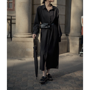 2color プリーツシャツワンピース565 T And