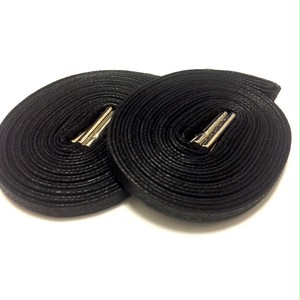 black waxed shoelaces
