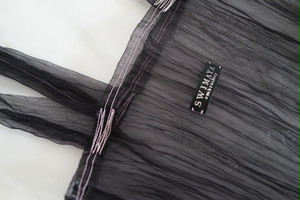 【ToteBag】ギャザーオーガンジー/black.