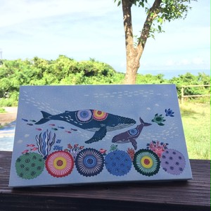 ファブリックボード(ザトウクジラの親子) ファブリックボード(ザトウクジラの親子)