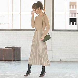 Jpcs 神戸レタス ベルト付き プリーツ ドッキング ニット ワンピース E2301 レディース Az Japan Classic Store