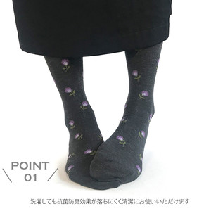 Ande アンデ ハイゲージ ハイソックス Ande 日本製 レディース ソックス 靴下 足元 おしゃれ 雑貨 かわいい おしゃれ オシャレ 花柄 幾何学 ラッピング ギフト プレゼント プチギフト シリーズ Maison Blanche メゾンブランシュ