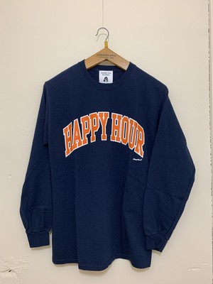 TACOMA FUJI RECORDS HAPPY HOUR COLLEGE LOGO L/S SHIRT NAVY TACOMA FUJI RECORDS HAPPY HOUR COLLEGE LOGO L/S SHIRT NAVY
