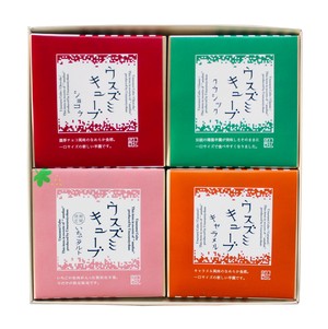 ウスズミキューブ 4箱 セット (クラシック×1/ショコラ×1/キャラメル×1/季節限定いちごタルト×1) ウスズミキューブ 4箱 セット (クラシック×1/ショコラ×1/キャラメル×1/季節限定いちごタルト×1)
