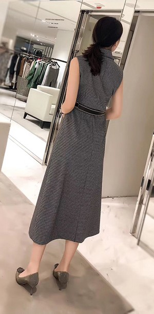 レディース 秋 秋物 ロングワンピース チェック かっこいい お洒落 カジュアル きれいめ 大き目サイズ 大きめ おでかけ おしゃれ Antoinette