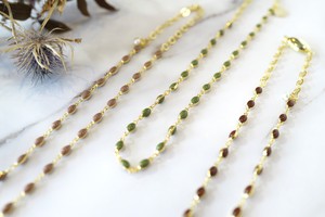 【ネックレス】ボルドー*刺繍に合うアクセサリーシリーズ*