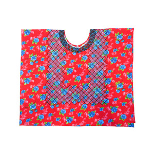 メキシコ　オアハカ刺繍ウイピル[003_RED]