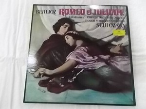 小沢征爾 ボストン交響楽団 ロメオとジュリエット 中古レコード 国内盤 2枚組 見開きジャケット 平島五郎解説付 ★併191204