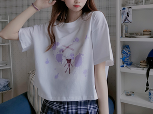 ロゴ Tシャツ かわいい シンプル 夏 カジュアル 原宿 コーデ イラスト プリントシャツ 韓国 571 Sweetly