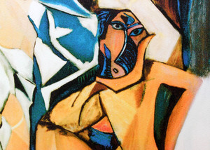 パブロ ピカソ アビニヨンの娘たち 作品証明書 展示用フック 限定500部エディション付複製画ジークレ アートショップフォームス