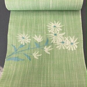 本麻八寸名古屋帯(菊柄) 本麻八寸名古屋帯(菊柄)