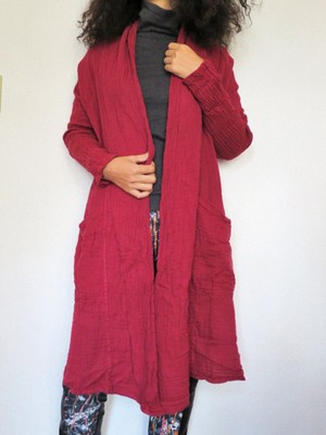 タイコットンロングジャケット(レッド)
