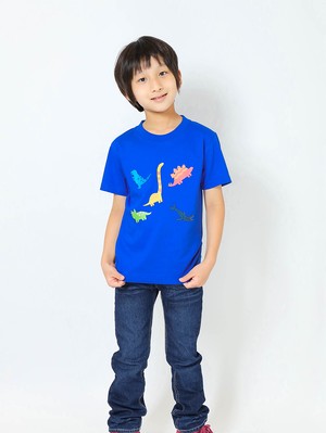 恐竜プリントｔシャツ 子供用 恐竜ミックス ロイヤルブルー Kt As 恐竜グッズ通販ショップ Chamaryu