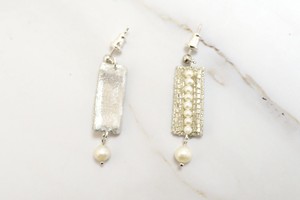 【刺繍ジュエリー】Silver beads✴︎ ▽注文時にピアス/イヤリングお選びいただけます