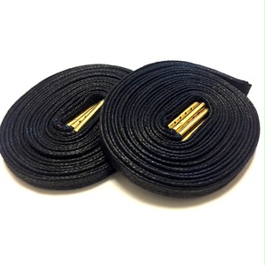 black waxed shoelaces