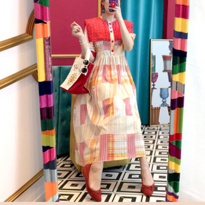 セーラー襟のカラフルワンピース Trnd036 Re Tro