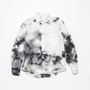 Osocu Gaberdine Shirts Black Dye 播州織ギャバジン 名古屋黒紋付染 日本の黒染めシャツ 黒むら染め Osocu Online Store ツムギラボが運営する日本製 伝統を活かした アパレル ブランド