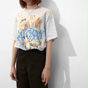 Cat Crazy Print T Shirt キャットクレイジーネコtシャツ Sugar Spun Sister Vintage Used