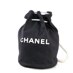 Chanel シャネル ロゴ 巾着 プールバッグ ショルダーバッグ ブラック Vintage ヴィンテージ オールド T84frs Vintageshop Solo