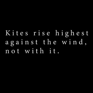 ウォールステッカー 名言 Kites Rise Highest ウィンストン チャーチル 白 光沢 Iby アイバイ ウォールステッカー 通販