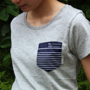 ノートの端っこTシャツ　インクブルー