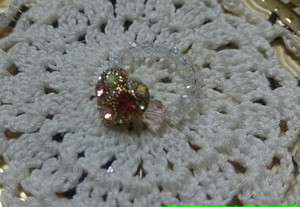 ジュエルボタンの指輪(p)