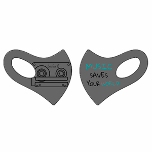 クール立体マスク MUSIC SAVES YOUR WORLD(グレー)