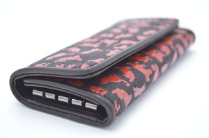 キーケース 黒 赤 猫柄 浅草前川印伝 直営オンラインショップ