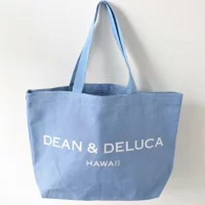 Dean Deluca Hawaii ハワイ限定 ディーン デルーカ トートバッグ ラージ ブルー エコバッグ ビーチバック アウトドア 海外 海外輸入 雑貨 プレゼント 贈り物 お土産 ハワイアン雑貨 Hawaii 布 Large Puahawaii