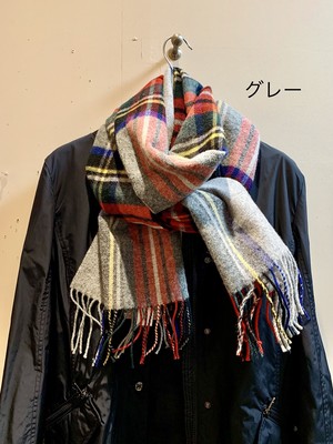 【Glen Prince】ラムズウール チェック柄マフラー (320-112) 【Glen Prince】ラムズウール チェック柄マフラー (320-112)
