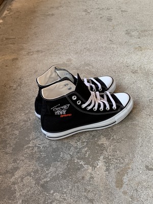 CONVERSE CANVAS ALLSTAR HI BLACK ニューオダ理容室/MIRROR LOGO CONVERSE CANVAS ALLSTAR HI BLACK ニューオダ理容室/MIRROR LOGO