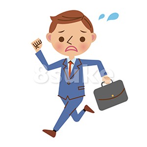 イラスト素材 走るビジネスマン ベクター Jpg 8sukeの人物イラスト屋 かわいいベクター素材のダウンロード販売
