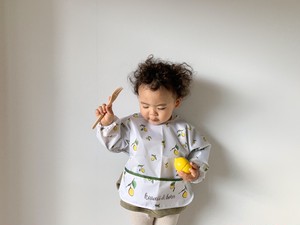 即納 Kawaii Born オリジナル長袖お食事エプロン2枚セット 子供服kawaiizou