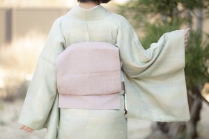 ラベンダーにダマスクス風地紋 洒落袋帯 ラベンダーにダマスクス風地紋 洒落袋帯