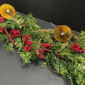 迫力の90cm お正月のセンターピース テーブルや玄関に置くだけでパッと華やかになるフラワーオブジェです 花ばさみ Hanabasami