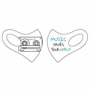 クール立体マスク MUSIC SAVES YOUR WORLD(ホワイト)