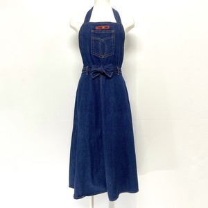 80 90年代 Hang Ten ハンテン デニム エプロンスカート 巻きスカート ワンピース ヴィンテージ ミモレ 膝下丈 レディース 古着 ワンピース Cave 古着屋 公式 古着通販サイト