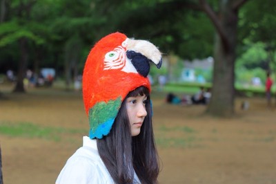 だって欲しいんだもん…個性的な「Q」の羊毛フェルトの動物帽子