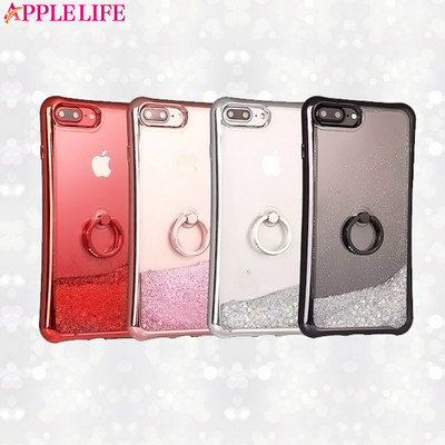 リングが付いてる 動くグリッターのアイフォンケース Base Mag