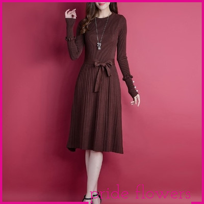 オトナきれいめカジュアルなニットワンピース Base Mag