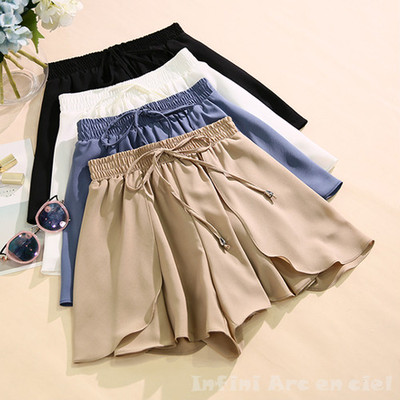 今年の夏のマストアイテム ハイウエスト シフォン ショートパンツ Base Mag