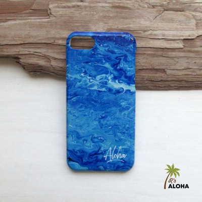 青い海 マーブル模様が美しい スマホケースです Base Mag