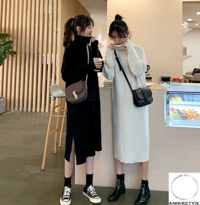 シンプルさが魅力のあったかワンピース お洒落なシルエットで可愛さワンランクアップ Base Mag