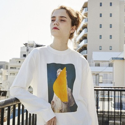 ストリート 大人可愛い をmixした韓国直輸入の幾何学柄スウェット Base Mag