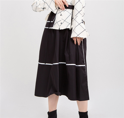 ベルト付き アンバランススカート Base Mag