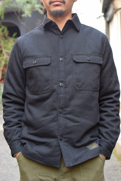 AT-DIRTY(アットダーティー) / QUILTING SHIRT (BLACK)