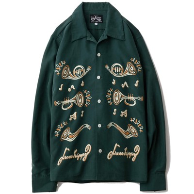 DRESS HIPPY(ドレスヒッピー)/BEBOP L/S SHIRT (GREEN)
