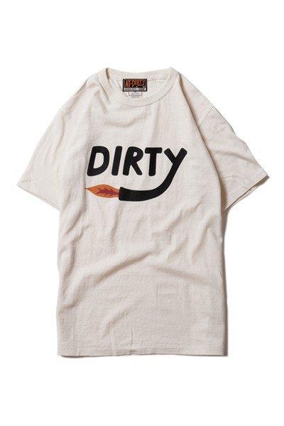 At Dirty アットダーティー Dirty Fire S S Tee Natural Base Mag