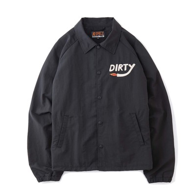 AT-DIRTY / DIRTY FIRE COACH JACKET (BLACK)